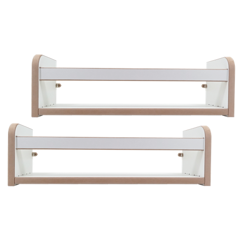 Kit 2 Prateleiras Estante Porta Livros Objetos Branca 45cm