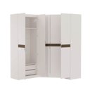 Ver imagem 4 de Guarda Roupa Planejado de Canto Oblíquo 5 Portas 3 Peças Hera CabeCasa MadeiraOriginals Cream