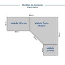 Ver imagem 6 de Guarda Roupa Planejado de Canto Oblíquo 5 Portas 3 Peças Hera CabeCasa MadeiraOriginals Cream