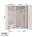 Ver imagem 5 de Guarda Roupa Planejado de Canto Oblíquo 5 Portas 3 Peças Hera CabeCasa MadeiraOriginals Cream