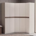 Ver imagem 1 de Guarda Roupa Planejado de Canto Oblíquo 5 Portas 3 Peças Hera CabeCasa MadeiraOriginals Cream