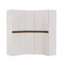 Ver imagem 3 de Guarda Roupa Planejado de Canto Oblíquo 5 Portas 3 Peças Hera CabeCasa MadeiraOriginals Cream