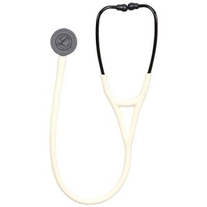Estetoscopio 3m Littmann Cardiology Iv 6186c Branco Alabastro Cetim com Preto Fosco