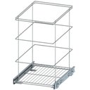 Ver imagem 3 de Tulha Corrediça Deslizante de Embutir com Saco de Tecido Bege Dimec 15kg Cesto Aramado