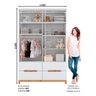 Guarda Roupa Infantil 04 Portas Alegria Henn Branco Hp - 3