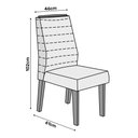 Ver imagem 2 de Conjunto Com 2 Cadeiras Para Sala de Jantar Carvalho Europeu/Linho Árido Banana Bit