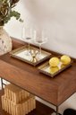 Ver imagem 4 de Bandeja Decorativa Metal Dourado com Espelho 27cm 19464 Mart