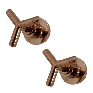Kit 2 Acabamento de Registro Rose Gold Brilhante Padrão Deca C55