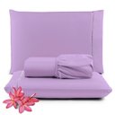 Ver imagem 1 de Jogo de Lençol Micropercal 400 Fios King 3 Peças Barato - Lilás