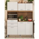 Ver imagem 1 de Kit Cozinha Compacta 06 Portas 02 Gavetas Harmonia Amendola Branco Demóbile