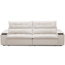 Ver imagem 5 de Sofá Retrátil Reclinável Living 230cm Ártico F04 Bouclê Cru