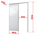 Ver imagem 4 de Porta de Correr Suspensa Lambril Dir L.25 Branca 210x100 Brimak
