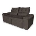 Ver imagem 2 de Sofá Retrátil e Reclinável 2 Lugares Verona 1,80m - Élpis Móveis - Veludo Terra Cota