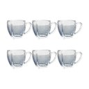 Ver imagem 1 de Kit 6 Xícaras de Café Vidro Love em Casa Tem 195ml