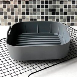 Forma de Silicone para Air Fryer Quadrada Cinza 20x7cm - Lyor 4887 - 7