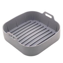 Forma de Silicone para Air Fryer Quadrada Cinza 20x7cm - Lyor 4887 - 1