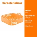 Ver mais imagens de Forma de Silicone para Air Fryer Quadrada Cinza 20x7cm - Lyor 4887