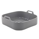 Ver imagem 2 de Forma de Silicone para Air Fryer Quadrada Cinza 20x7cm - Lyor 4887