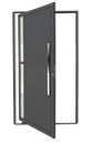 Ver imagem 1 de Porta Pivotante Alumínio Lambril Visione c/Puxador D.Cinza 100 Brimak