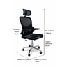 Cadeira para Escritório Ergonômica Modelo Premium Oc 300 Cor Preto - 8