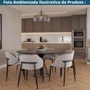 Ver imagem 6 de Kit 2 Cadeiras com Braço Firenze Fratini Revestida Tecido Cinza Estrutura em Aço Carbono Preto