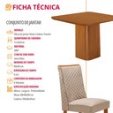 Ver imagem 7 de Mesa de Jantar Eloise 90cm Tampo MDF Laminado Canto Copo com 4 Cadeiras Yasmin