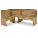 Ver imagem 3 de Conjunto de Bancos com Mesa em Madeira Marrom Antique