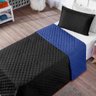 Kit Cobre Leito Dual Color Preto Azul Marinho Solteiro 02 Peças - 5