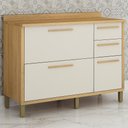 Ver imagem 2 de Balcão de Cozinha Torino 120cm Cinamomo/off White com Tampo Mdp - Valdemóveis