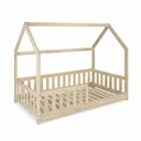 Ver imagem 7 de Cama Infantil Montessoriana de Madeira Maciça com Grade e Casinha Elmer Natural Bege/Marrom