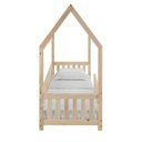 Ver imagem 6 de Cama Infantil Montessoriana de Madeira Maciça com Grade e Casinha Elmer Natural Bege/Marrom