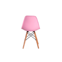 Ver imagem 4 de Cadeira Charles Eames Eiffel Cor Rosa Base Madeira Sala Cozinha Jantar