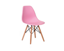 Ver imagem 1 de Cadeira Charles Eames Eiffel Cor Rosa Base Madeira Sala Cozinha Jantar
