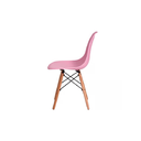 Ver imagem 2 de Cadeira Charles Eames Eiffel Cor Rosa Base Madeira Sala Cozinha Jantar