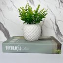 Ver imagem 4 de Conjunto decoração livro verde + vaso branco de cerâmica