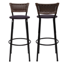 Ver imagem 1 de Kit 2 Banquetas para Cozinha Banco Alto Junco Argila Balcão Ilha Bancada Bares Piscina Área Gourmet
