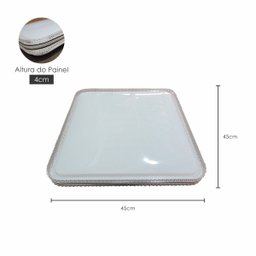 Plafon Sobrepor Quadrado 48w 3 Temperaturs de Cor 3/4/6000k Ip20 Lumier Bivolt Moderno - 8