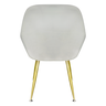 Cadeira Poltrona Lines com Pés Dourados Suede - 4