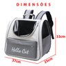 Mochila Transporte Pet Gato Cachorro Animais Pequeno Medio Porte Bolso Ar Ventilado Bolsa Vista Pano - 2