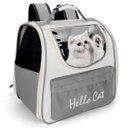 Ver imagem 1 de Mochila Transporte Pet Gato Cachorro Animais Pequeno Medio Porte Bolso Ar Ventilado Bolsa Vista Pano