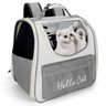 Mochila Transporte Pet Gato Cachorro Animais Pequeno Medio Porte Bolso Ar Ventilado Bolsa Vista Pano - 1