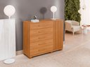 Ver imagem 4 de Cômoda 5 Gavetas 1 Porta 122cm Paris - Benetil Cinamomo