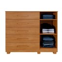 Ver imagem 3 de Cômoda 5 Gavetas 1 Porta 122cm Paris - Benetil Cinamomo