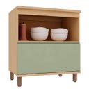 Ver imagem 4 de Balcão para Cozinha 100% MDF 80 cm 1 Porta 1 Gaveta Lótus Carvalho/Verde