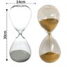 Ampulheta Vidro Decorativa Cronômetro Areia Relógio Cozinha Jogos Tabuleiro Medidor Tempo - 2