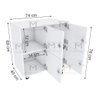 ARMÁRIO ESCANINHO 4 PORTAS CHAVE M238.2021.B ORGANIZADOR MUNDI MOVEIS - 2