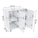 Ver imagem 2 de ARMÁRIO ESCANINHO 4 PORTAS CHAVE M238.2021.B ORGANIZADOR MUNDI MOVEIS