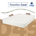 Ver imagem 3 de Colchão Sonos Sense Bamboo Casal Ortopédico Espuma D45 138x188x19 a Vácuo