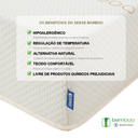 Ver imagem 4 de Colchão Sonos Sense Bamboo Casal Ortopédico Espuma D45 138x188x19 a Vácuo
