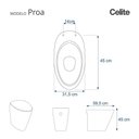 Ver imagem 3 de Assento Sanitário Poliester Soft Close Proa Branco